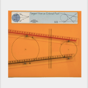 Geometric construction showing the two equal tangents drawn to a circle from an External Point.