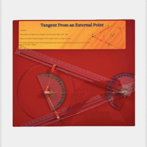 Geometric construction showing the two equal tangents drawn to a circle from an External Point.